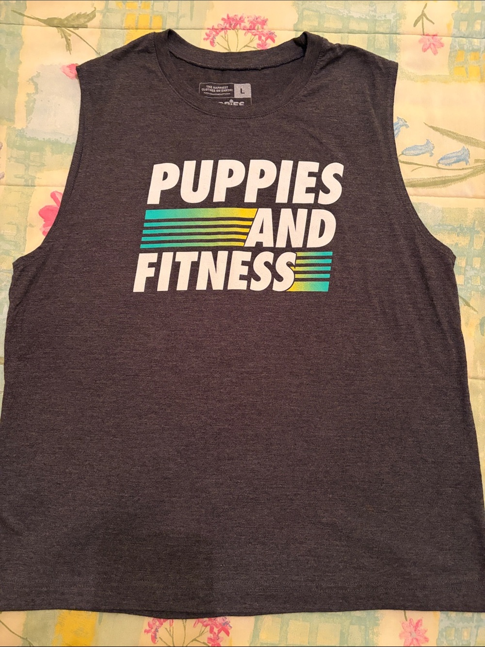 Like new! 💙 Men’s tank | Puppies Make Me Happy | Size Large